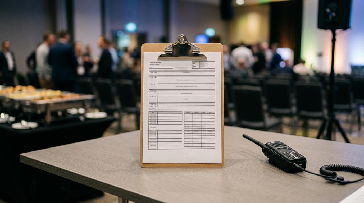 tjekliste til firmaevent